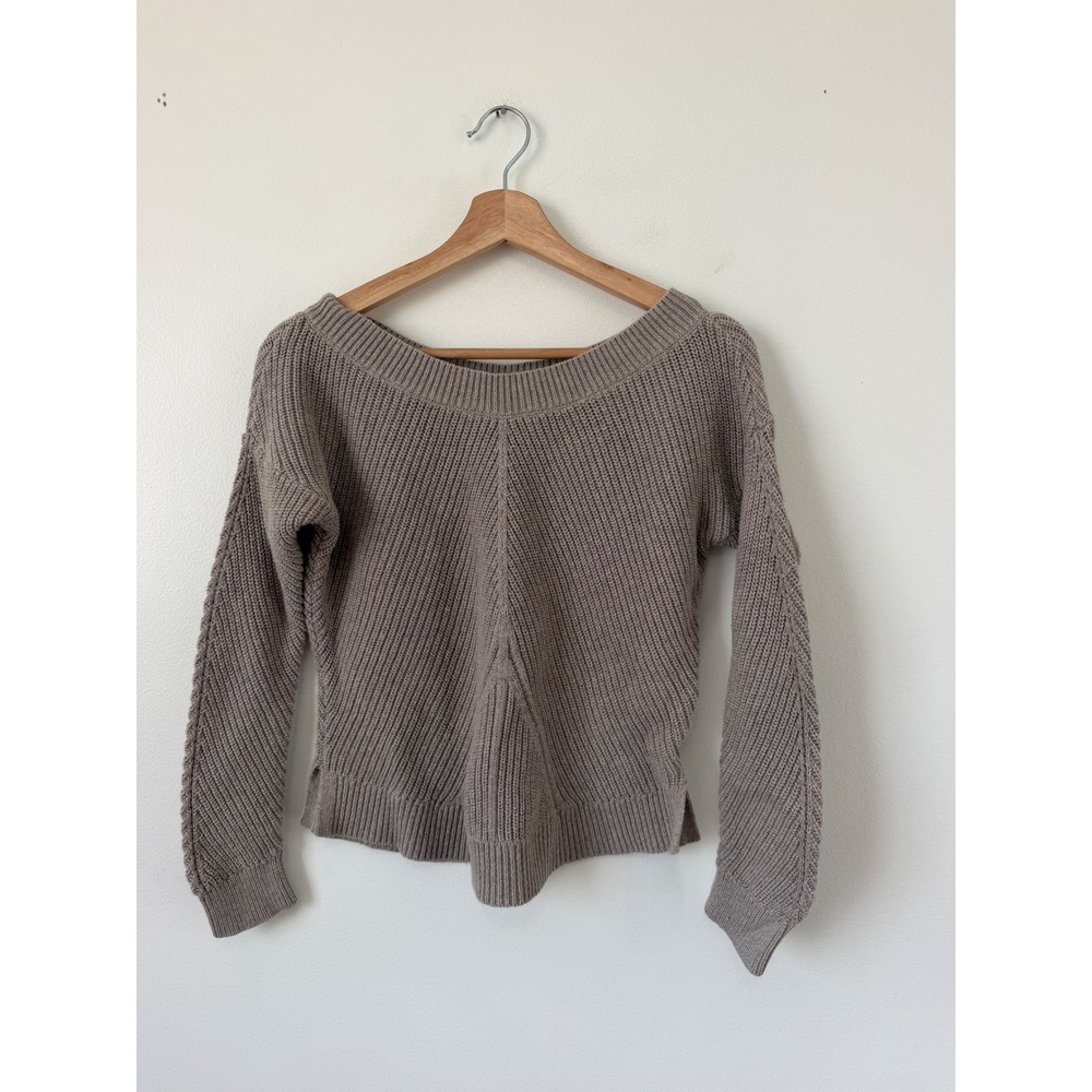 Aerie Women's Light Brown Off-Shoulder Sweater – Small